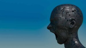 A statue of a person with a broken head